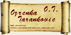 Ozrenka Taranković vizit kartica